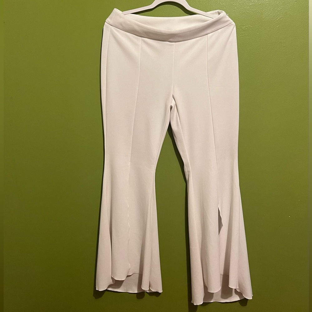 INC International Concepts White Flared Pants
